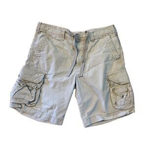 U.S. Polo Assn. Men's Cargo Shorts Size 38 Tan Flat Front Khaki Tan